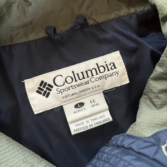 VTG COLUMBIA Ski Jacket Womens L Color Block Williwaw 90s Nylon Parka Blue Pink - Picture 11 of 11